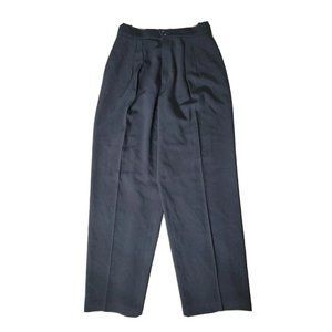 Thierry Mugler Paris Women S*(42) Black Dress Pant Lined Slack Pleats High Waist